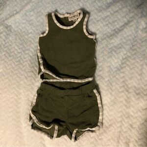 Rabbit + Bear Olive Terry Tracksuit